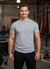 HiFlyers Men Slim Fit Self-Design Premium Rn Tshirts Grey Melange