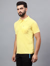 Hiflyers Men|Regular Fit|Dri-Fit|Pique Polo Half Sleeve T-Shirt For Men|Polo For Men|Yellow