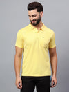 Hiflyers Men|Regular Fit|Dri-Fit|Pique Polo Half Sleeve T-Shirt For Men|Polo For Men|Yellow