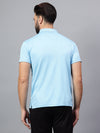 Hiflyers Men|Regular Fit|Dri-Fit|Pique Polo Half Sleeve T-Shirt For Men|Polo For Men|Sky Blue