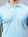 Hiflyers Men|Regular Fit|Dri-Fit|Pique Polo Half Sleeve T-Shirt For Men|Polo For Men|Sky Blue