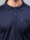 Hiflyers Men|Regular Fit|Dri-Fit|Pique Polo Half Sleeve T-Shirt For Men|Polo For Men|Navy