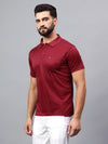 Hiflyers Men|Regular Fit|Dri-Fit|Pique Polo Half Sleeve T-Shirt For Men|Polo For Men|Maroon