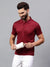 Hiflyers Men|Regular Fit|Dri-Fit|Pique Polo Half Sleeve T-Shirt For Men|Polo For Men|Maroon