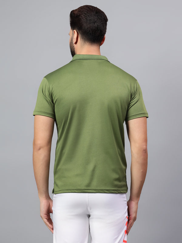 Hiflyers Men|Regular Fit|Dri-Fit|Pique Polo Half Sleeve T-Shirt For Men|Polo For Men|Green