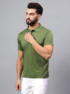 Hiflyers Men|Regular Fit|Dri-Fit|Pique Polo Half Sleeve T-Shirt For Men|Polo For Men|Green