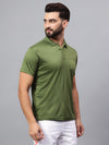 Hiflyers Men|Regular Fit|Dri-Fit|Pique Polo Half Sleeve T-Shirt For Men|Polo For Men|Green