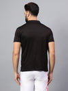 Hiflyers Men|Regular Fit|Dri-Fit|Pique Polo Half Sleeve T-Shirt For Men|Polo For Men|Black