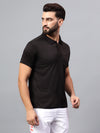 Hiflyers Men|Regular Fit|Dri-Fit|Pique Polo Half Sleeve T-Shirt For Men|Polo For Men|Black