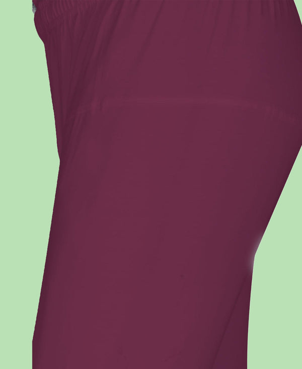 T.T. Women Solid Chudidar Cotton Lycra Cool Leggings -Deep Maroon