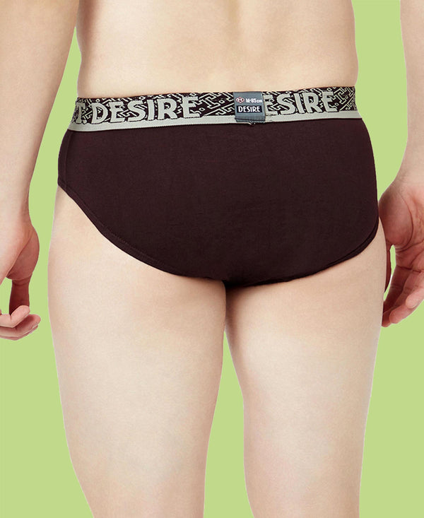 T.T. Mens Desire 100% Combed Cotton Front Open Brief Top Elastic Pack Of 4 Assorted