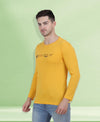 HiFlyers Men Yellow Regular Fit Printed Round Neck T-Shirt