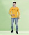 HiFlyers Men Yellow Regular Fit Printed Round Neck T-Shirt