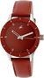 Quartz Analog Red Dial Leather Strap Watch for Girls Girls Watch