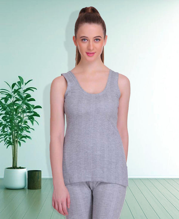 T.T. Women Top - Pyjama Set Thermal - Grey Melange