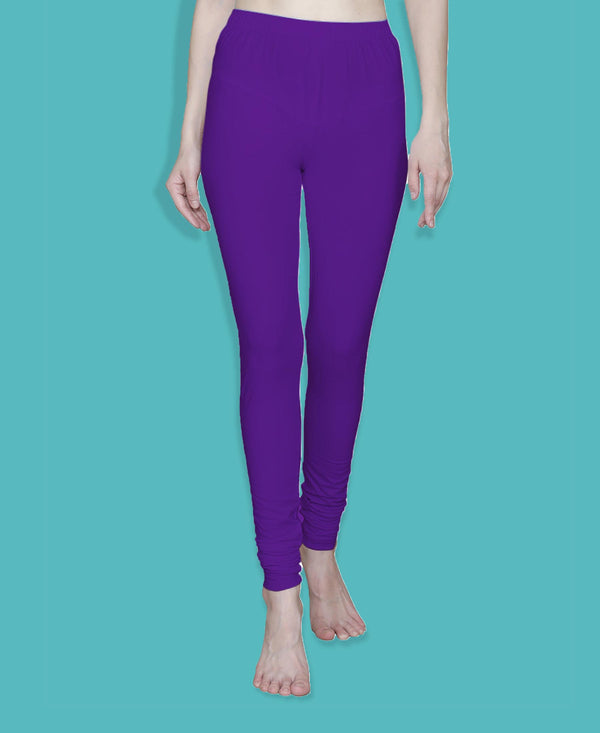 T.T. Women Solid Chudidar Cotton Lycra Cool Leggings -Fuschia