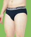 T.T. Mens Desire 100% Combed Cotton Front Open Brief Top Elastic Pack Of 3 Anthra-Navy-Teal