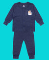 T.T. Unisex Baby Boys & Girls |Regular Fit| Premium Cotton Blended |Skin Soft Fabric|Front Open|Full Sleeves|Trendy Winter Wear|Top Payjama Thermal Set -Blue