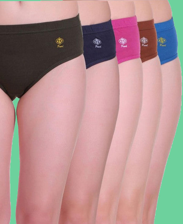 T.T. Women Pearl Plain Panty Pack Of 5