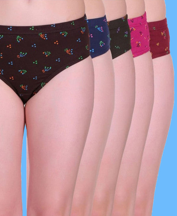 T.T. Women Pearl Printed Panty Pack Of 5