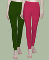 T.T. Women Solid Chudidar Cotton Lycra Cool Leggings -Poppy - Henna( Free Size)