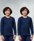 T.T. Boys & Girls |Slim Fit| Cotton Fleece |Full Sleeves|Round Neck|Trendy Winter Wear|Dyed Top Pack Of 2-Blue