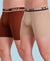 T.T. Men Jazz Top Elastic Trunk Pack Of 2 (Rust - Beige)