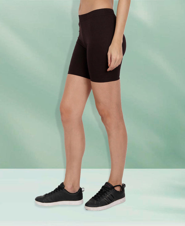 T.T. Pearl Women 2 Pack Maroon & C. Brown Cycling Shorts