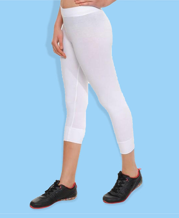 HiFlyers Women Yogawear Casual Capri White