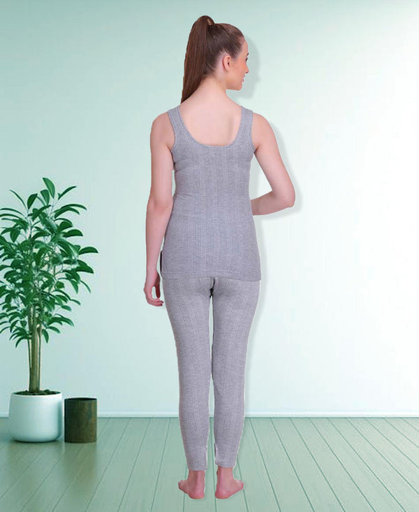 T.T. Women Top - Pyjama Set Thermal - Grey Melange