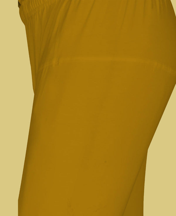 T.T. Women Solid Chudidar Cotton Lycra Cool Leggings -Jade - Saffron( Free Size)