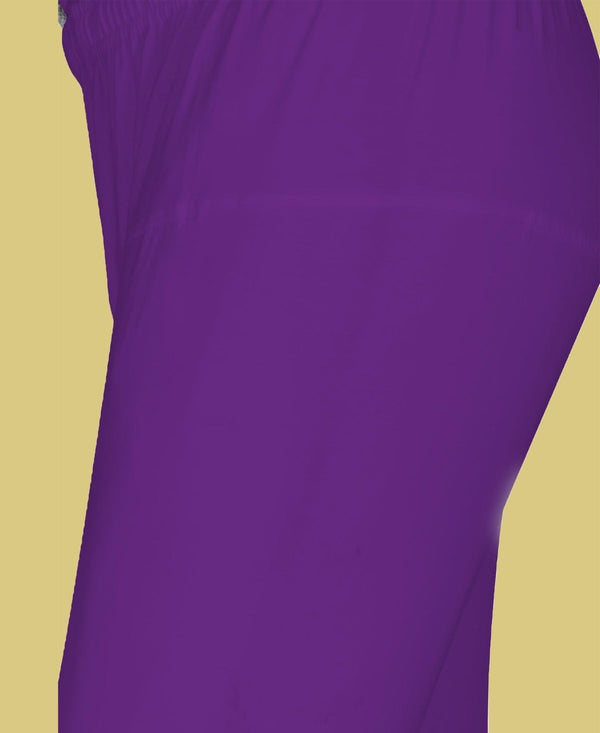 T.T. Women Solid Chudidar Cotton Lycra Cool Leggings -Navy Blue - Wine( Free Size)