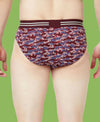 T.T. Mens Desire 100% Combed Cotton Printed Brief Top Elastic Pack Of 5 Assorted