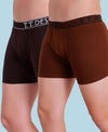 T.T. Men Desire Fine Long Trunk Pack Of 2 (Rust - D.Brown)