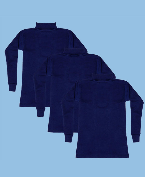 T.T. Kids Hotpot Plain Thermal Vest Pack Of 3 Blue