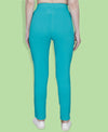 HiFlyers Women Slim Fit Solid Cotton Lycra Kurti Pant Jade
