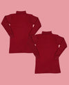 T.T. Kids Hotpot Plain Thermal Vest Pack Of 2 Red