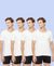 T.T. Men Interlock Vest Half Sleeve Pack Of 4 White