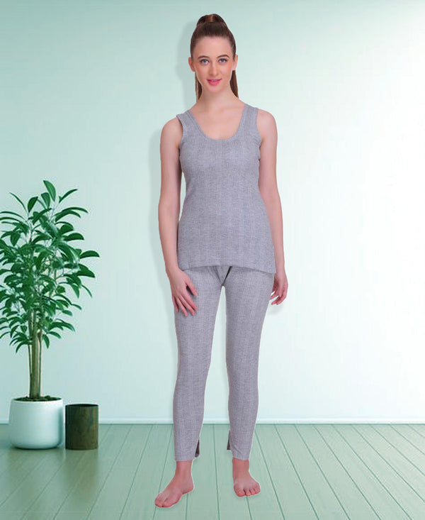 T.T. Women Top - Pyjama Set Thermal - Grey Melange
