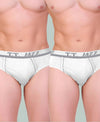 T.T. Mens Jazz Brief Top Elastic Pack Of 2 White