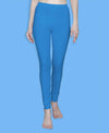 T.T. Women Solid Chudidar Cotton Lycra Cool Leggings -Airforce Blue - Peach( Free Size)