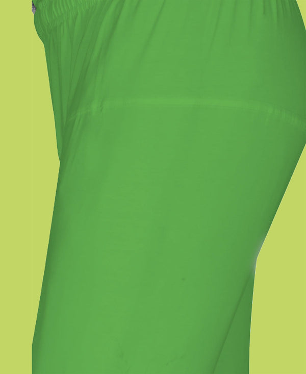 T.T. Women Solid Chudidar Cotton Lycra Cool Leggings -Flourescent Green