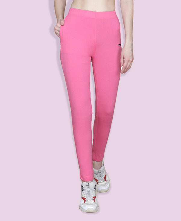 HiFlyers Women Slim Fit Solid Cotton Lycra Kurti Pant Poppy