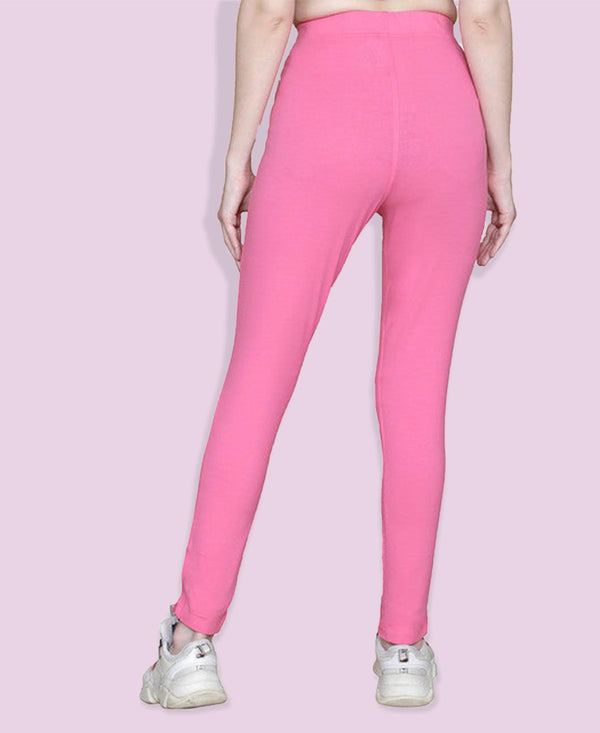 HiFlyers Women Slim Fit Solid Cotton Lycra Kurti Pant Poppy