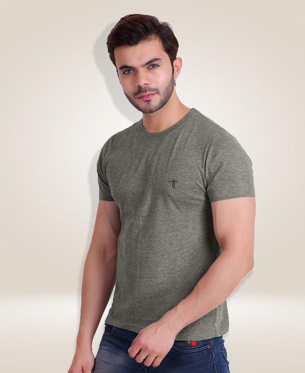 T.T. Cool Men T-Shirt Charcoal Mã©Lange