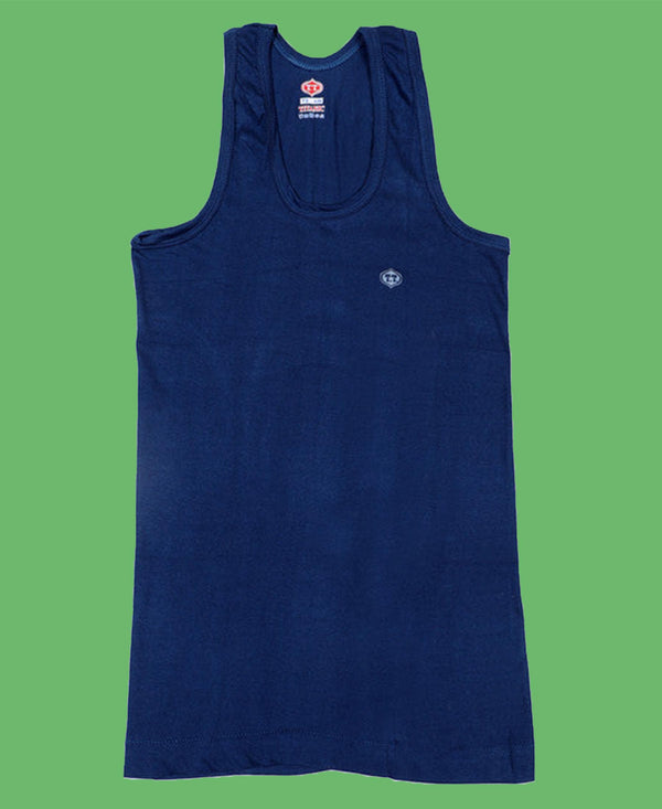 T.T. Kids Titanic Dyed Vest Pack Of 3 Navy-Sky-Teal