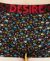 T.T. Mens Desire 100% Combed Cotton Printed Mini Top Elastic Trunk Pack Of 3 Black-Navy-Red