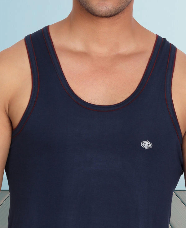 T.T. Men Captain Navy Blue Vest