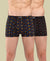 T.T. Men Desire Super Combed Cotton Printed Snug Fit Mini Trunks For Men Pack Of 2 Black-Navy