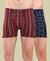 T.T. Men Desire Super Combed Cotton Printed Snug Fit Long Trunks For Men Pack Of 2 Navy-Maroon